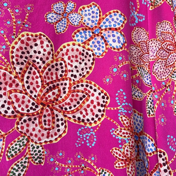 🌺 Johnny Was Pink Floral Silk Dress 🌺 - Picture 7 of 15